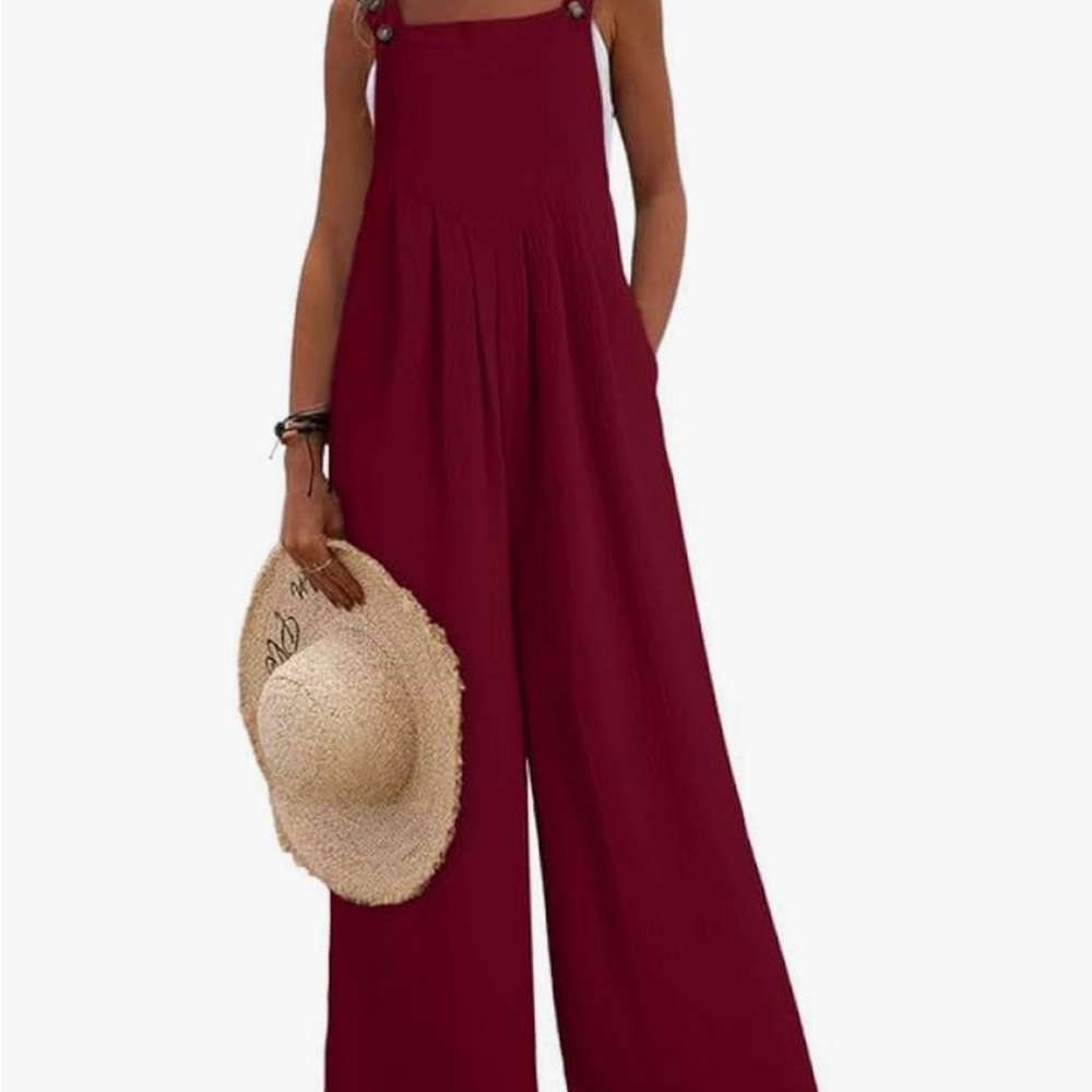 Women's Burgundy Jumpsuit